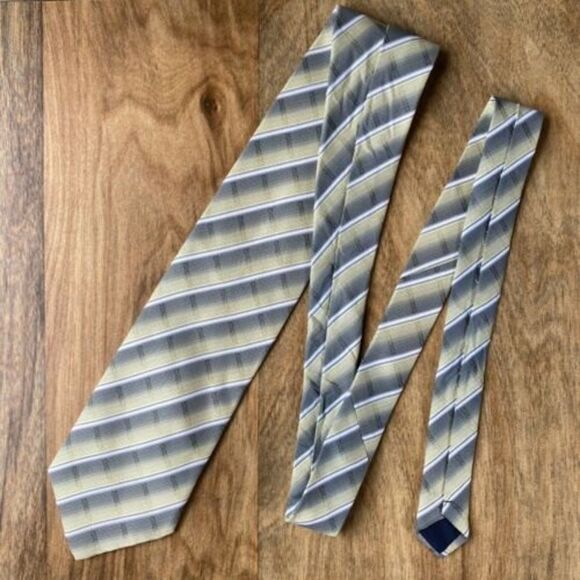 Ermenegildo Zegna Men’s 100% Silk Necktie Multicolor Striped Tie Italy 59” x 4” - Picture 6 of 6